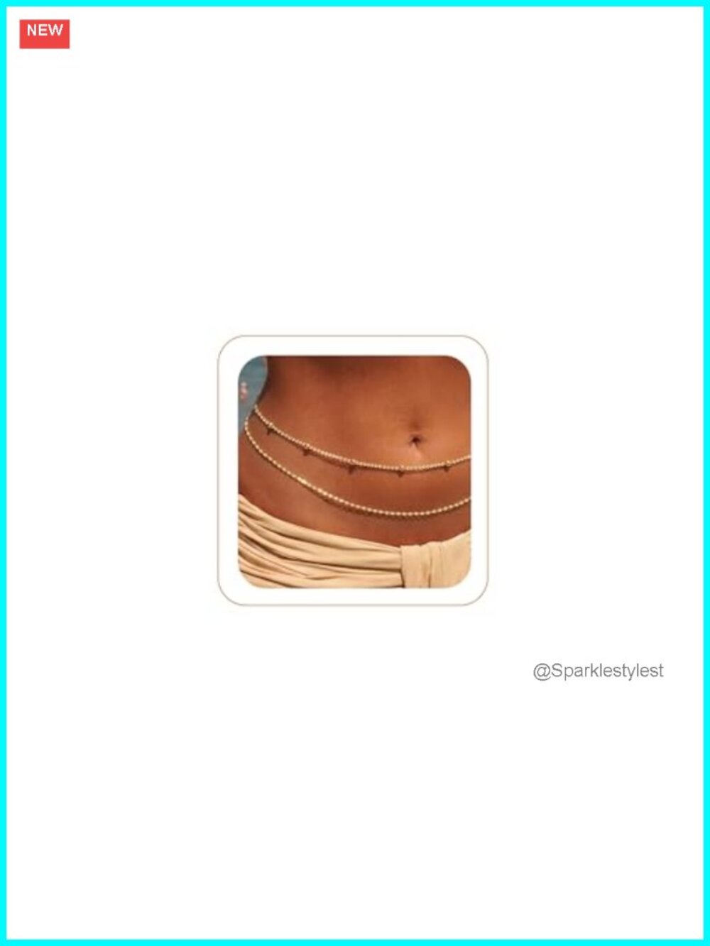 Gold Plated Layered Waist Chain Adjustable Body Jewelry for Women